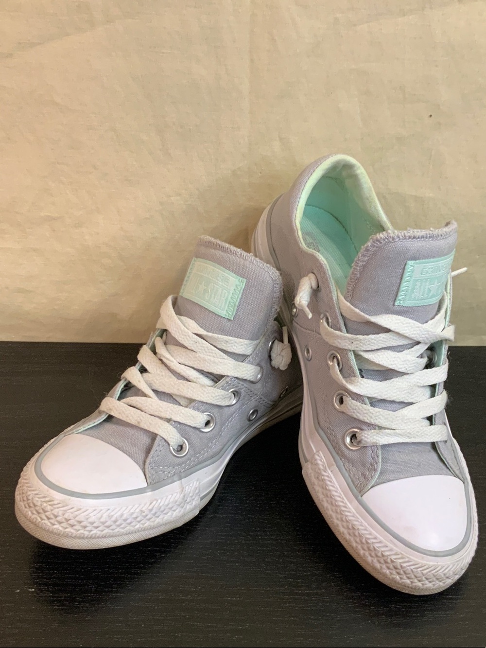 Converse Light Gray Low Top Sneakers